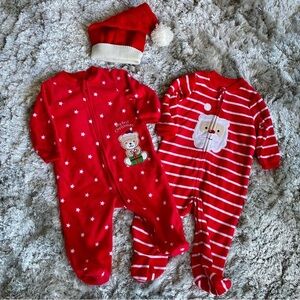 Little Me Baby 1st Christmas 2 piece Cozy Sleepwear